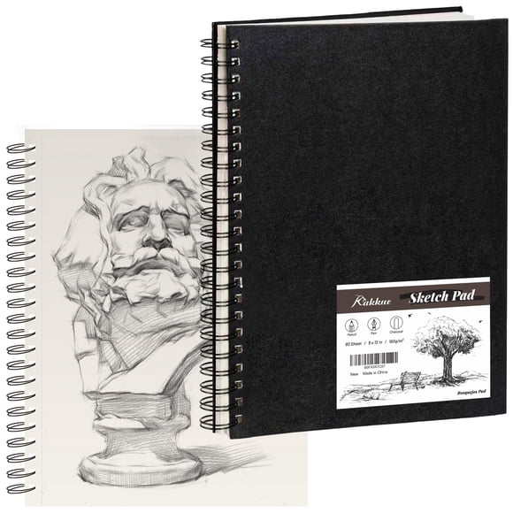 Cuaderno de bocetos KAKKUE 23 cm × 30 cm Tapa dura con espiral