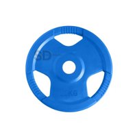 Sdmed - Disco Engomado 3 Agarres Olimpico 20 Kg