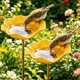 thumbnail image 1 of Estacas jardín flor metal hechas mano 4 uds baño pájaros estación riego abejas jardín, 1 of 7