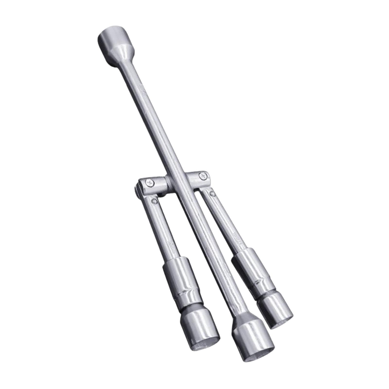Magideal - Llave De Tuercas Plegable De 4 Vías, Instalación De Removedor De Llaves De Ruedas, Llave De Tuercas De Seguridad Automática, Llave Para Neumáticos De