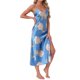 thumbnail image 4 of INSPIRE CHIC Camisones de Satén Floral para Mujer Camisón de Tirantes Espagueti Vestido de Pijama Largo y Sedoso L Azul, 4 of 6