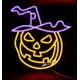 thumbnail image 1 of Neón LED Calabaza con Sombrero de Bruja 33 x 32 cm Halloween - Frank & Mortis, 1 of 3