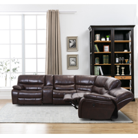 Muebles Santa Ana - Seccional Reclinable Eléctrico Gran Charlotte Brown