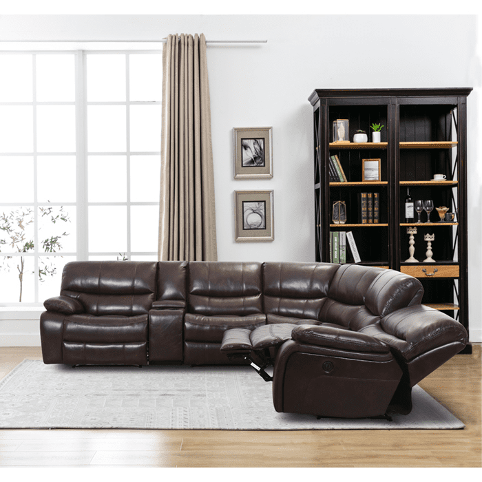 Muebles Santa Ana - Seccional Reclinable Eléctrico Gran Charlotte Brown