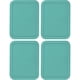 thumbnail image 1 of MRX Solutions Tapas de Repuesto Turquesa para Recipientes Pyrex Rectangulares de 3 Tazas, Set de 4, 1 of 3