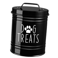 Magideal - Recipiente Hermético Para Almacenar Alimentos Para Perros, Regalos Decorativos Para Dueños De Mascotas, Frasco Portátil Para Mascotas De Gran Capacida Negro