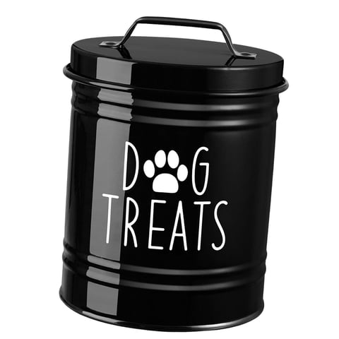 Magideal - Recipiente Hermético Para Almacenar Alimentos Para Perros, Regalos Decorativos Para Dueños De Mascotas, Frasco Portátil Para Mascotas De Gran Capacida Negro