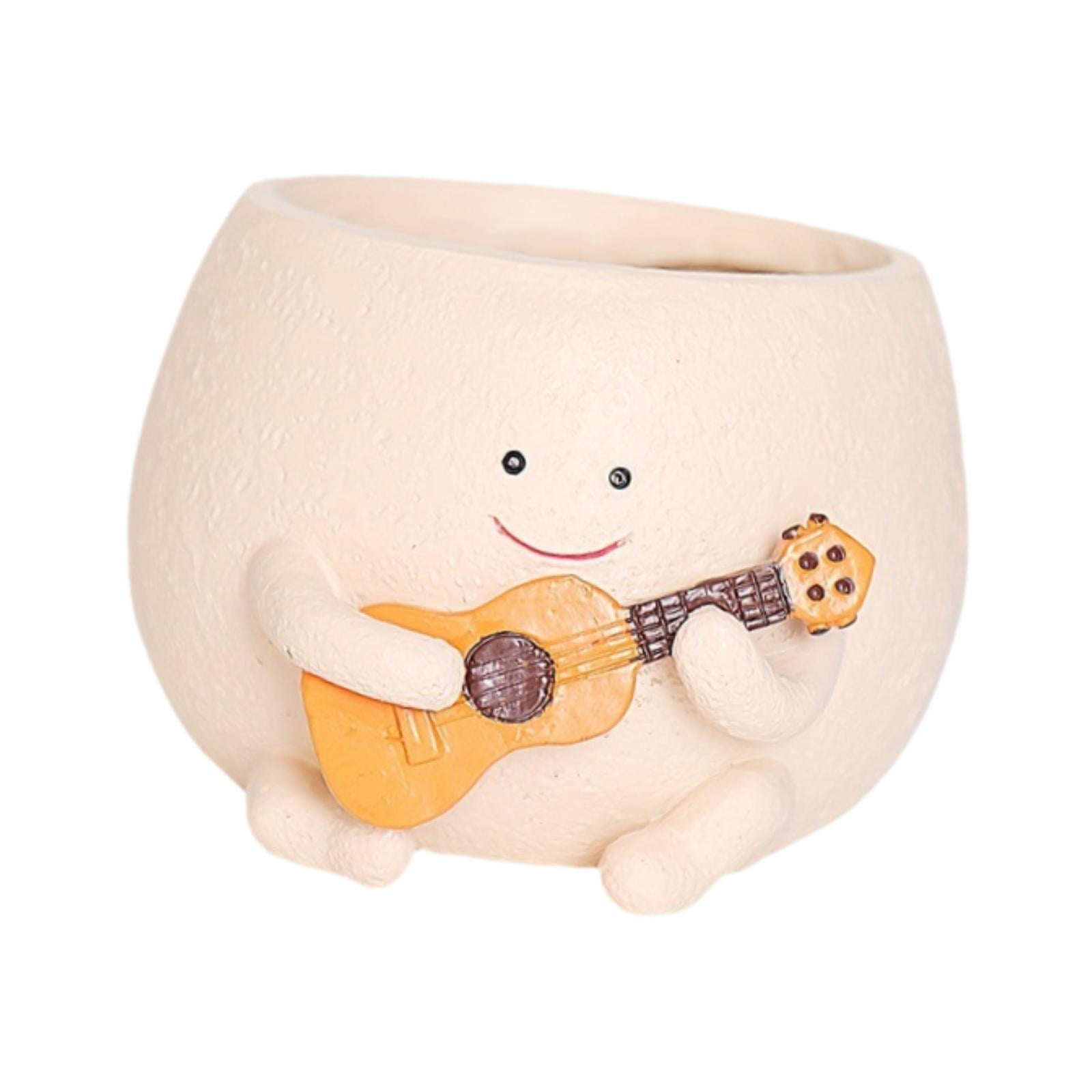 Ioensy - Maceta Con Cara Sonriente, Adorno De Resina Para Dormitorio, Mueble De Tv Y Té