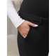 thumbnail image 5 of INSPIRE CHIC Pantalones de Maternidad para Mujeres para el Trabajo Sobre el Vientre Pantalones de Oficina de Negocios de Cintura Alta con Bolsillos S Negro, 5 of 6