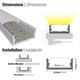 thumbnail image 2 of Perfil de Aluminio de Sobreponer FLAT 23x10mm para Cinta LED / Cover Cuadrado Opal 2m, 2 of 3