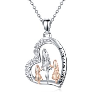 Vousez - Collar Mamá Dos Hijas Plata 925