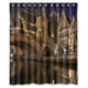 thumbnail image 1 of Cortina de ducha con ganchos para baño, diseño de puente con árboles otoñales en Dublín, Irlanda, 60 x 72 pulgadas, 1 of 3