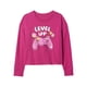 thumbnail image 1 of Camiseta de manga larga con estampado elevado GAP Girls Bright Beet, 1 of 2