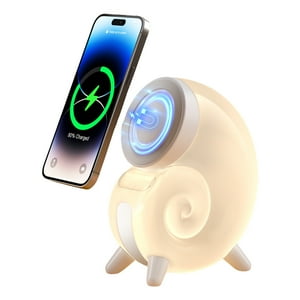 Genérico - Base De Carga Inalámbrica Magnética Con Luz Nocturna Led, Base De Carga Rápida Para Iphone 15 14 13 12 Pro, Base De Carga Para Teléfono Móvil-Blanco