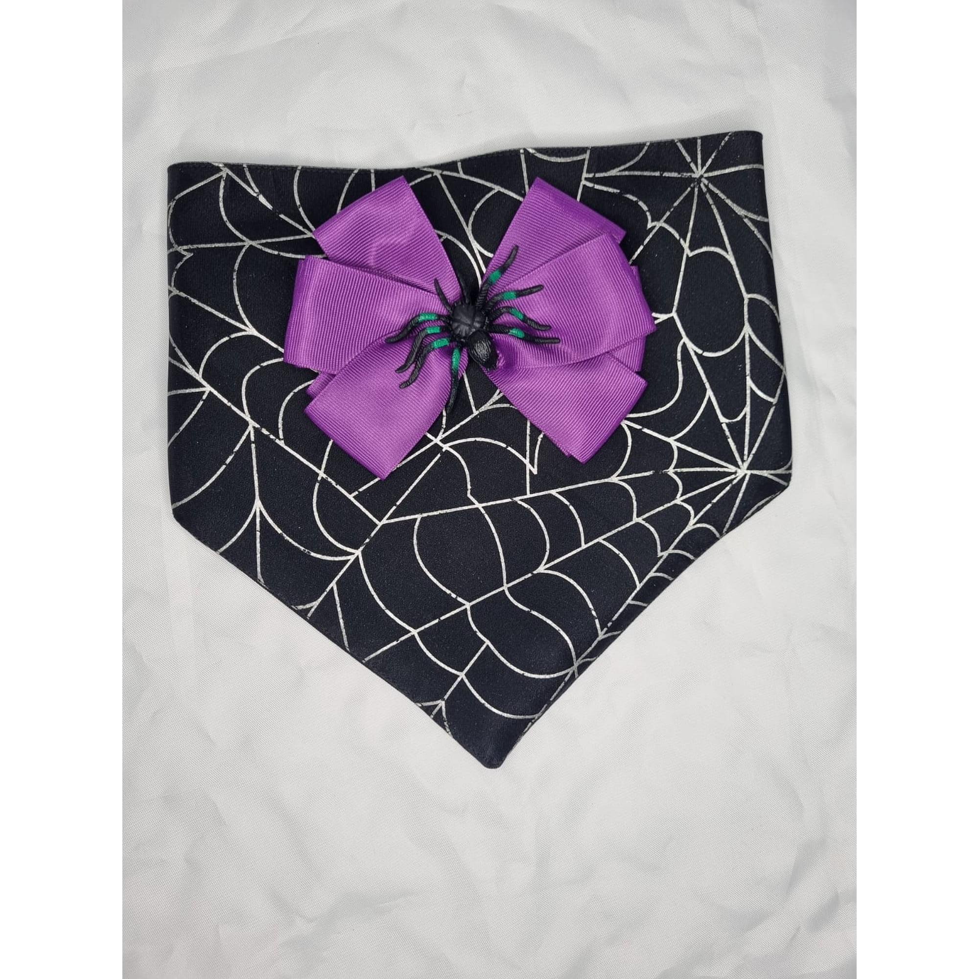 Bandana mascota halloween araña talla L
