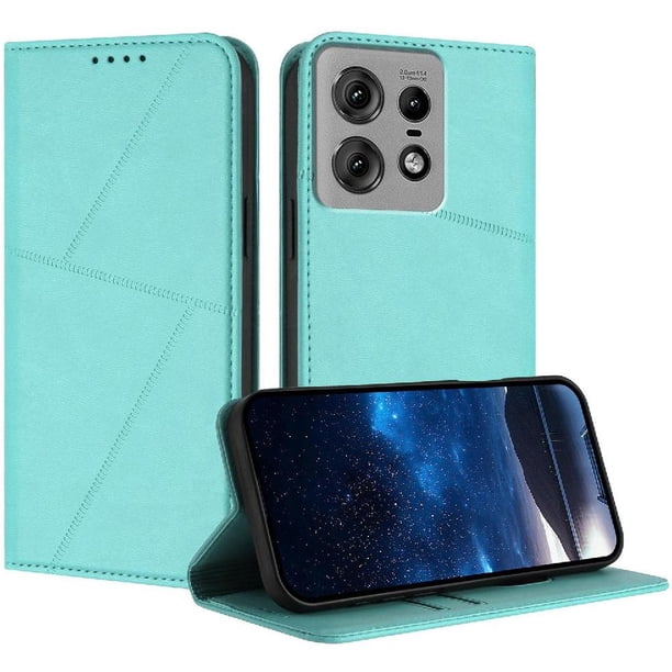 Funda Cartera Magnética para Motorola Edge 50 Pro Protección Antichoque con Ranuras Verde