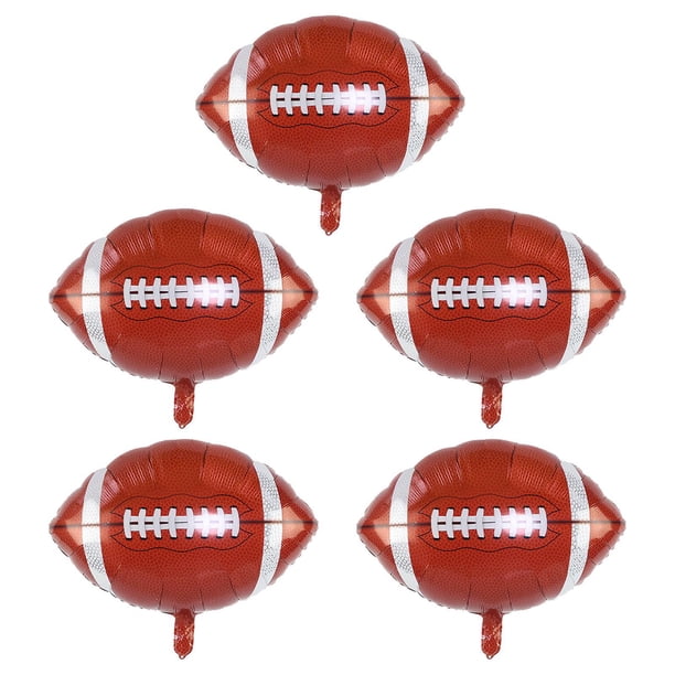 5x Globos De Aluminio Globos De Fiesta De Cumpleaños Para Bodas Suministros De Fiesta De Cumpleaños Fútbol Americano Marrón
