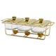 thumbnail image 4 of Calentadores De Alimentos Bandejas 3 Grid Buffet Calentador De Alimentos Pot Para Hotel Wedding 1.3L, 4 of 5