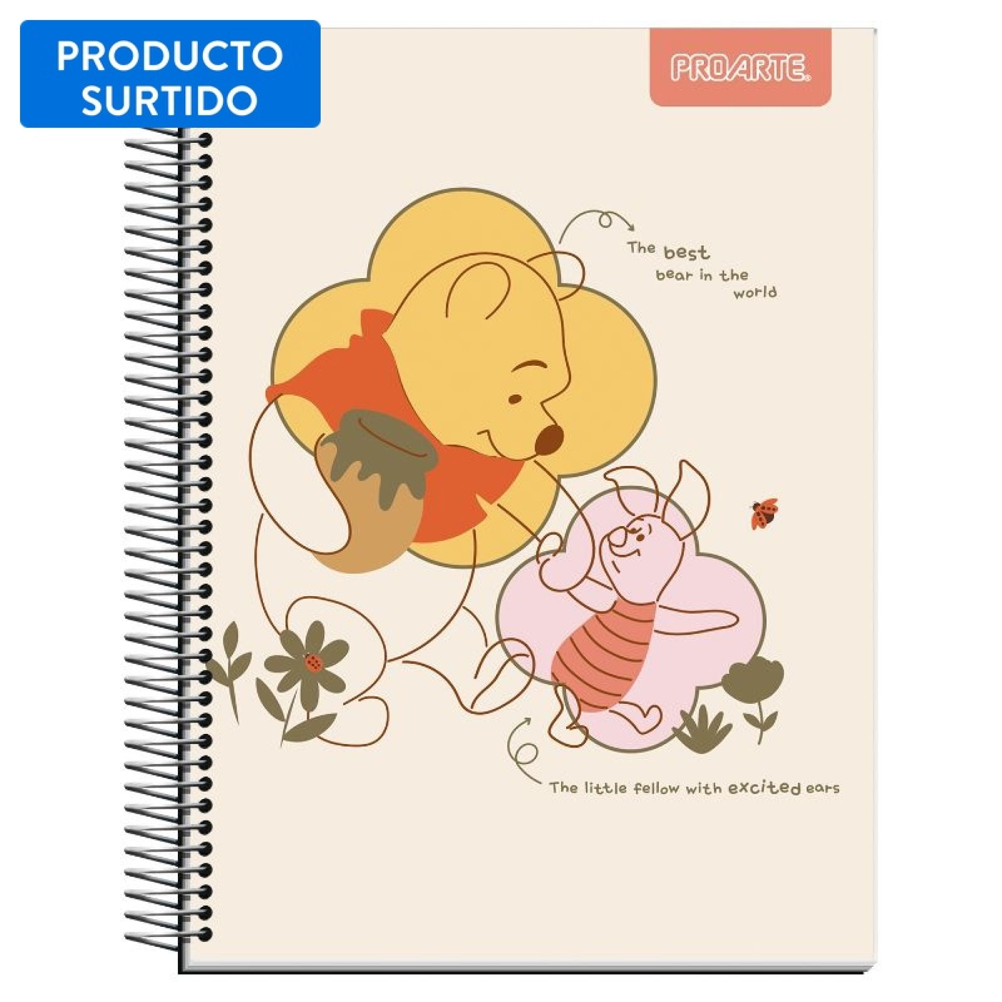 Cuaderno 4ta Winnie Pooh 150h 7mm Proarte