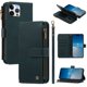 thumbnail image 1 of Funda Cartera para iPhone 12 Pro Max con Cremallera y Ranuras, Verde, 1 of 6