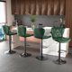 thumbnail image 5 of Taburetes de barra Nalupatio juego de 2 ajustables verdes giratorios, 5 of 7