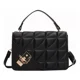 thumbnail image 1 of Bolso Bandolera De Un Hombro Beilisi Con Cadena De Metal Para Mujer Color Negro, 1 of 5