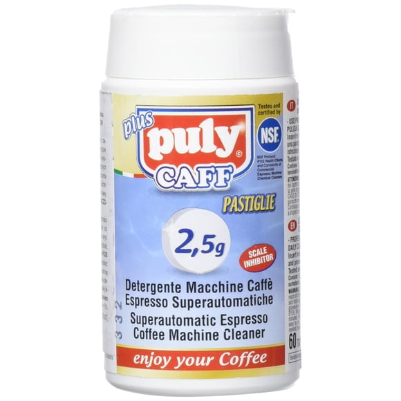 Tabletas limpiadoras Puly CAFF para cafeteras espresso superautomáticas 2,5 g