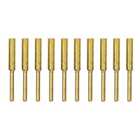 Ioensy - 12 Piezas De Afilador De Motosierra De Diamante, Brocas De Molienda, Rebabas De Oro De 4 Mm.