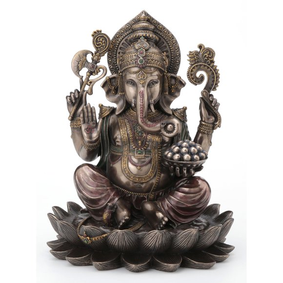 Figurilla Veronese Design 25 cm Estatua de Bronce de Ganesha
