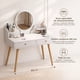 thumbnail image 3 of Tocador Madera Con Espejo 60*40*73cm Homer Design Blanco, 3 of 6