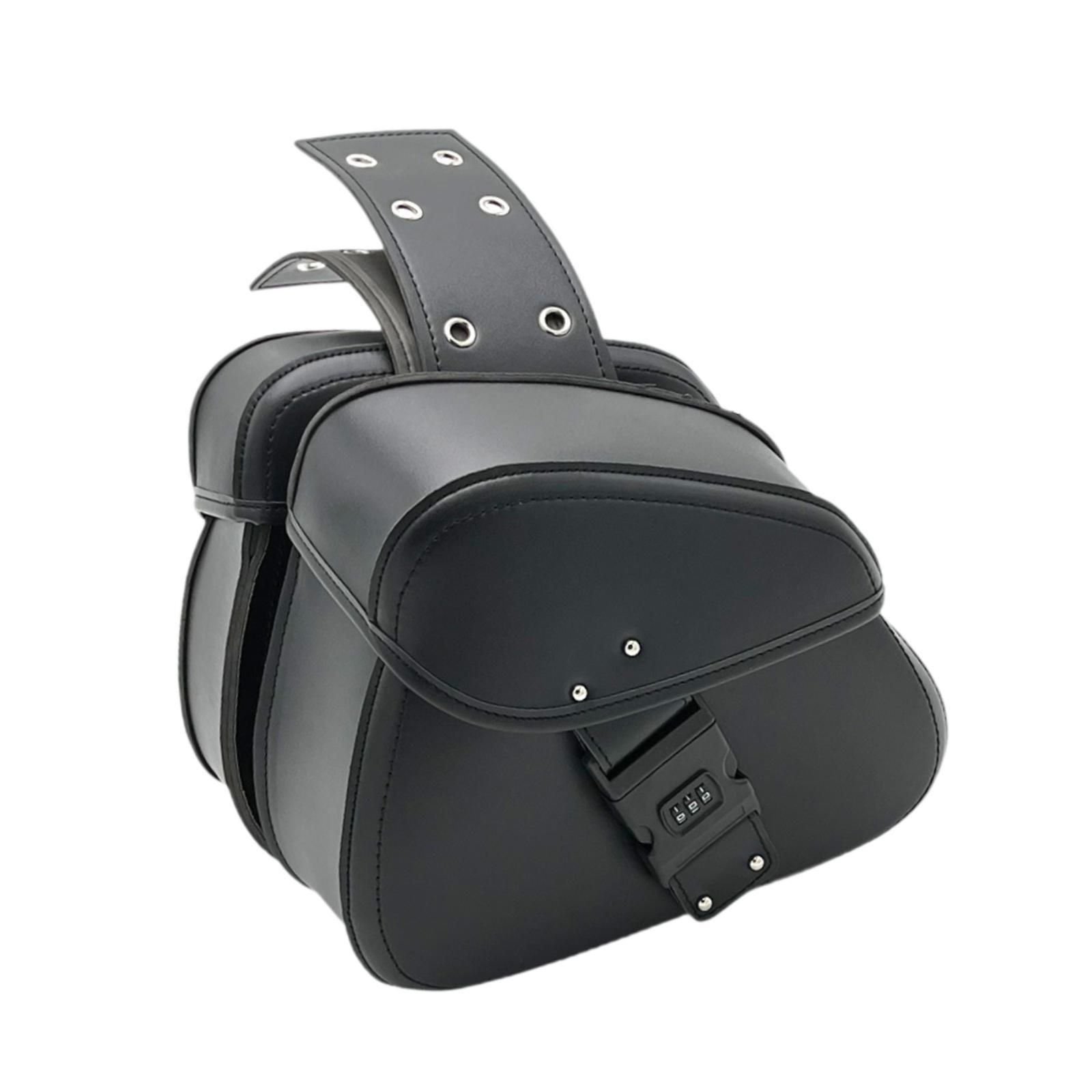 Magideal - Alforjas Para Motocicleta, Bolsas Para Sillín De Motocicleta, Almacenamiento Universal De Gran Capacidad, Bolsa Lateral Para Motocicleta, Bolsas De Negro