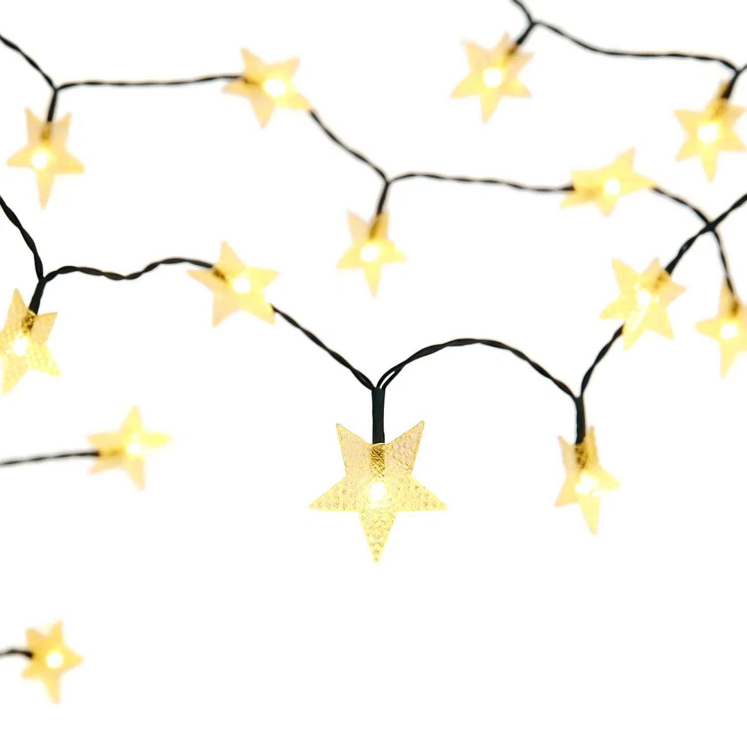 Genérico - Guirnalda Solar Estrellas Calida Led Decoracion 5 Metros