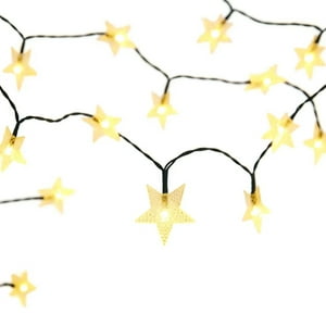 Genérico - Guirnalda Solar Estrellas Calida Led Decoracion 5 Metros