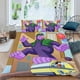 thumbnail image 2 of El Gran Show de Grape Ape Conjunto de sábanas temático, trío de piezas, cómodo y amigable con la piel, diseño único, regalo de decoración para el hogar para familiares, amigos y fans, 90 cm * 190 cm, 2 of 6