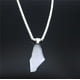 thumbnail image 2 of Collar PenPot con diseño de mapa de Palestina en acero inoxidable, 2 of 3