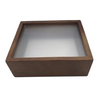 Magideal - Caja De Sombra De Madera Con Marco De Flores Secas, Vitrina De Exhibición, Adorno De Mesa, Caja De Almacenamiento Rústica De Plexiglás Para Imágenes, 6 Pulgadas