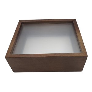 Magideal - Caja De Sombra De Madera Con Marco De Flores Secas, Vitrina De Exhibición, Adorno De Mesa, Caja De Almacenamiento Rústica De Plexiglás Para Imágenes, 6 Pulgadas