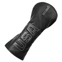 Ioensy - Cuero De Pu Golf Wood Headcovers Driver 1 3 X Fairway Woods Negro Blanco 1