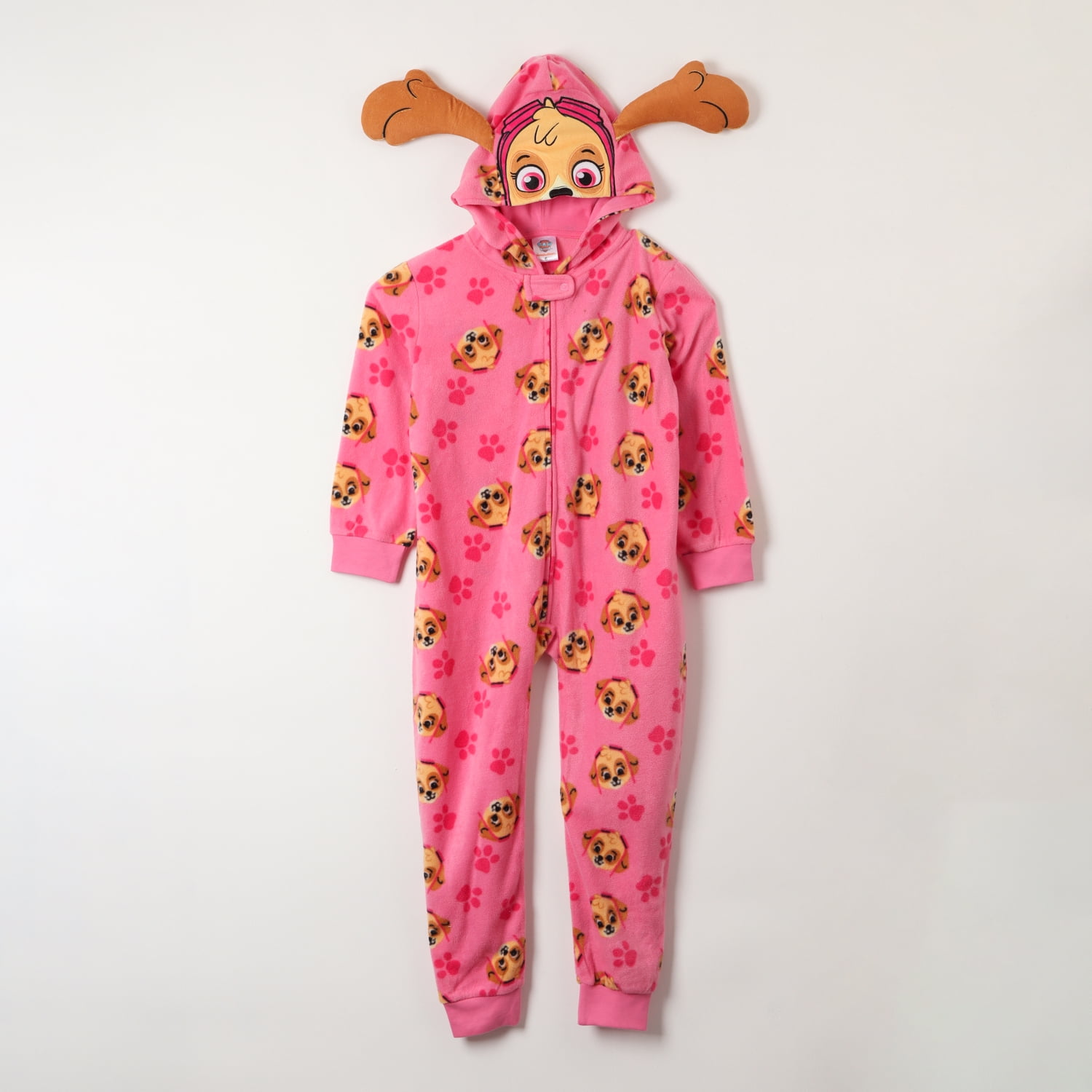 Pijama Polar Niña Skye Orejitas Rosado Paw Patrol