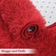 thumbnail image 5 of Alfombra CAROMIO de piel sintética gruesa de felpa roja, 23 x 30 cm, 5 of 7