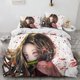thumbnail image 1 of Dem-on- Kill-er Ne-Zuko An-ime Girl Duvet Cover- Set 100% -Microf-iber Bedding- Sets 3 Pieces- Ultra S-oft Skin-Friendly -Comforter -Cover Se-t, 1 of 5