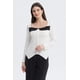 thumbnail image 1 of Polera Mujer Escote Cuadrado Aplicación Botones Crudo, 1 of 4