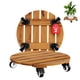 thumbnail image 1 of Base con ruedas para macetas IDZO de madera de acacia de 35 cm, 120 kg, juego de 2, ruedas 360°, 1 of 7