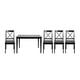 thumbnail image 3 of Juego De Comedor 4 Sillas Mesa Rectangular 117x73.7x76.2 Negro, 3 of 9