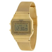 Casio - Reloj Para Mujer Super Delgado De Tono Dorado Resina/Acero Inoxidable Malla A700Wmg-9A