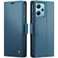 Caseme Tipo Cartera Xiaomi Redmi Note 12 5G Con Cierre Magnético, Rfid, Tarjetero, Soporte, Carga Inalámbrica