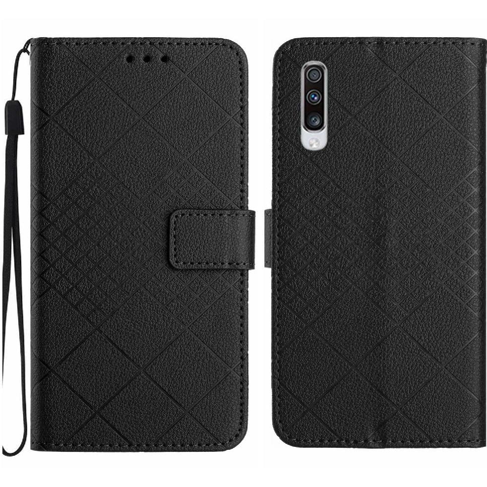 Foxdock - Funda Tipo Cartera Para Samsung Galaxy A70/a70s Con Soporte Y Correa, Interior Tpu Antirrayas Negro