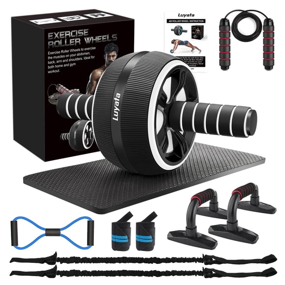 Rueda Ab Roller Luyata 10 en 1 con bandas de resistencia y más