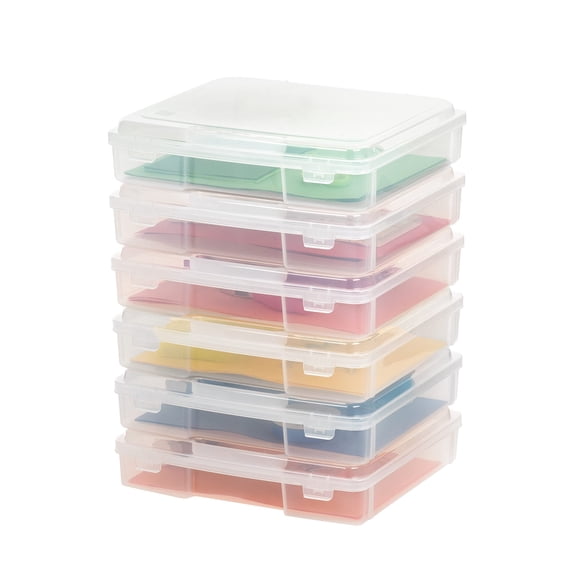 Caja organizadora Storage Craft IRIS USA, paquete de 6 unidades, portátil, transparente