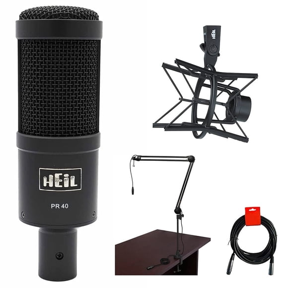 Kit de estudio con micrófono dinámico cardioide Heil Sound PR40